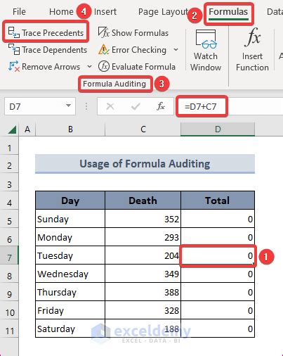 how to remove circular formula in excel