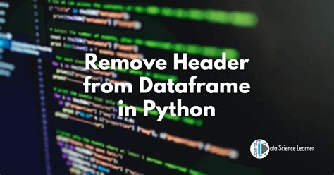 how to remove column header in dataframe python