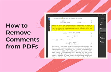 how to remove comments on a pdf