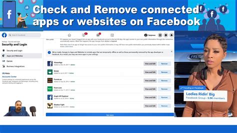 how to remove connected apps on facebook page