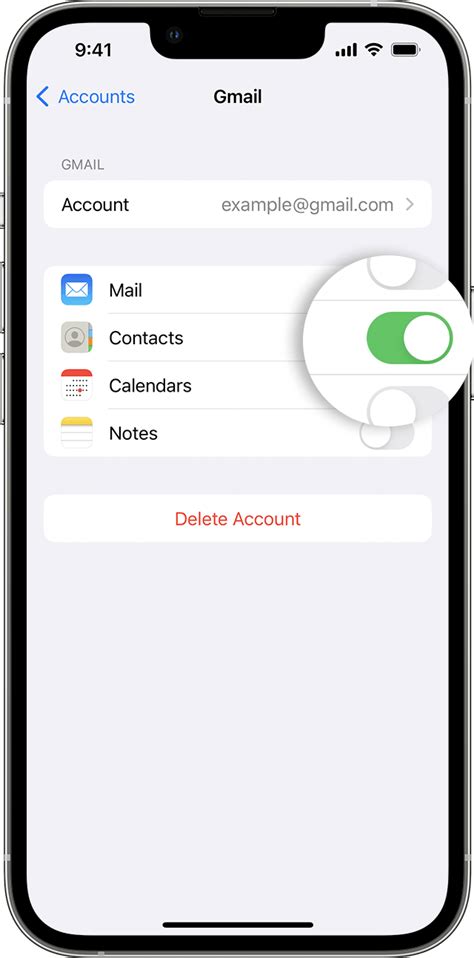 how to remove contacts from gmail in iphone
