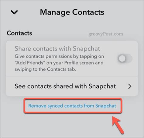 how to remove contacts from snapchat quick add