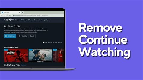 how to remove continue watching from amazon