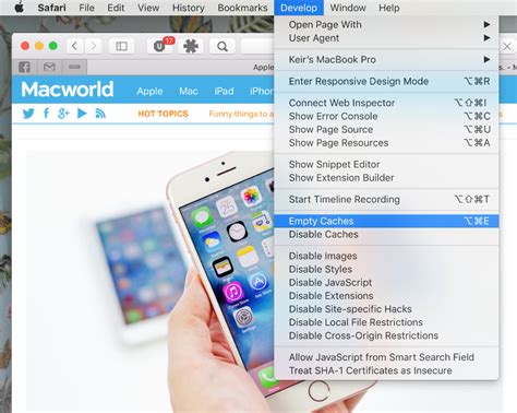 how to remove cookies and cache from safari on mac