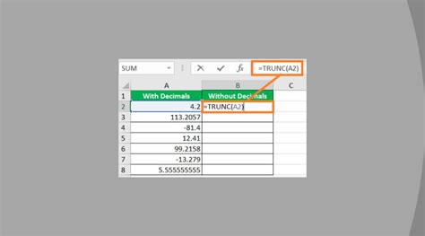 how to remove decimal in excel average