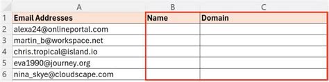 how to remove domain from email address in excel