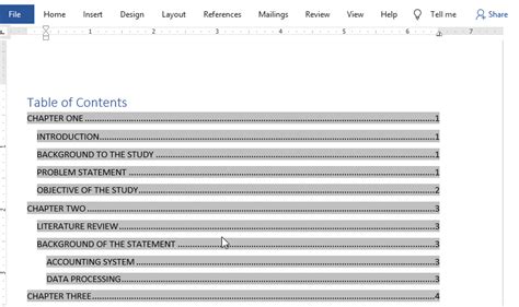 How To Remove Dots In Table Of Contents Word