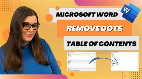How To Remove Dots In Table Of Contents Word 2016