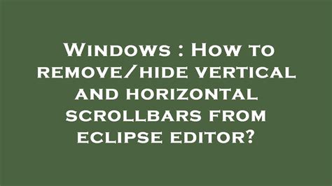 How To Remove Double Vertical Scrollbar In Html
