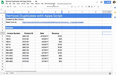 how to remove doubles in google sheets
