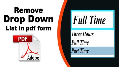 How To Remove Drop Down List In Pdf Form