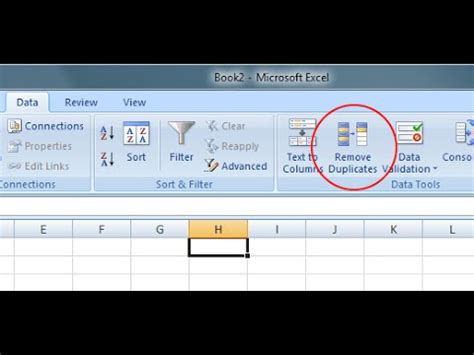 how to remove duplicate rows in excel youtube