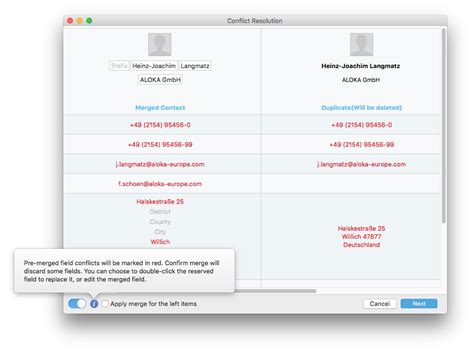 how to remove duplicates in contacts on mac