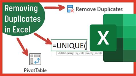 how to remove duplicates in excel pivot table