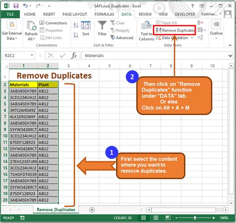 how to remove duplicates in excel two columns