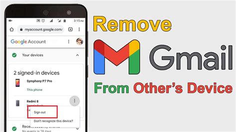 how to remove email from my device