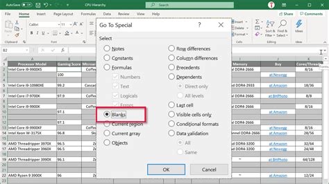 how to remove empty cells in excel pivot table