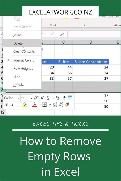 How To Remove Empty Rows In Excel C#