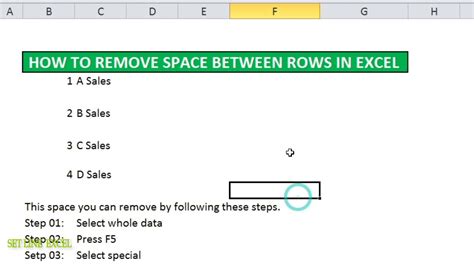 how to remove empty spaces between rows in excel