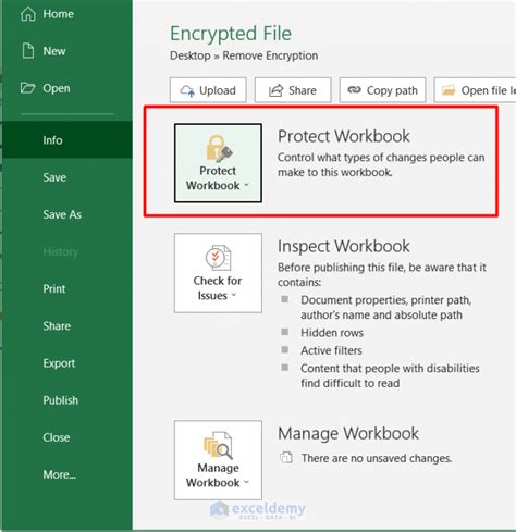 how to remove encryption from excel spreadsheet