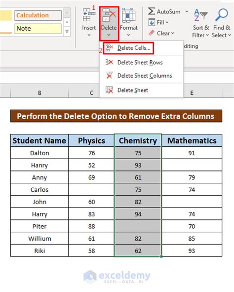 How To Remove Extra Excel Columns