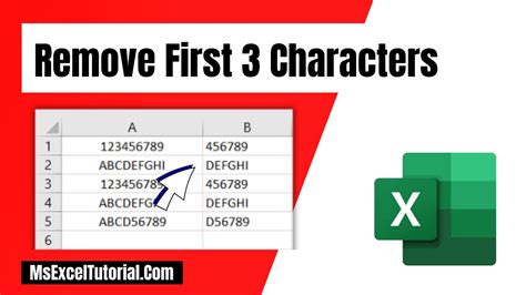 how to remove first few characters from a cell in excel