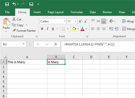 how to remove first word from cell in excel
