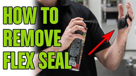 how to remove flex seal spray from hands