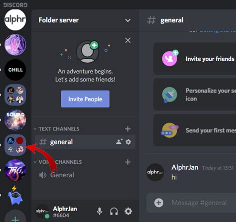 how to remove folder in discord mobile