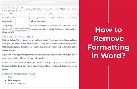 how to remove formatting in word mac