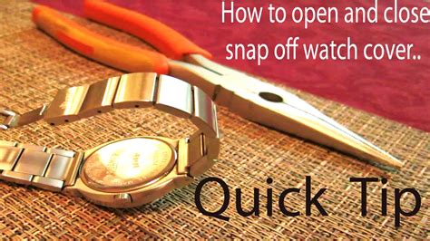 how to remove fossil watch back without tool