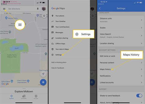 how to remove from google maps history