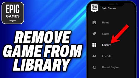 how to remove games from epic games library