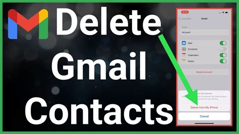 how to remove gmail from contacts iphone