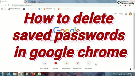 how to remove google password from chrome