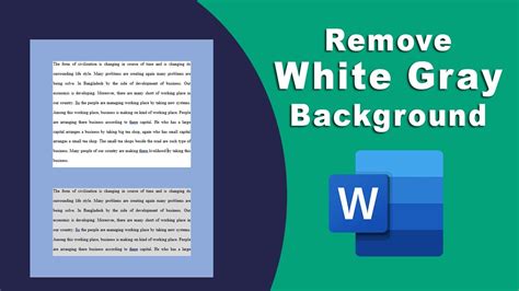 How To Remove Gray Background From Picture In Word