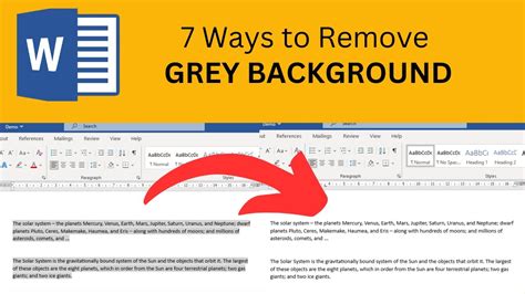 How To Remove Gray Background From Text In Word