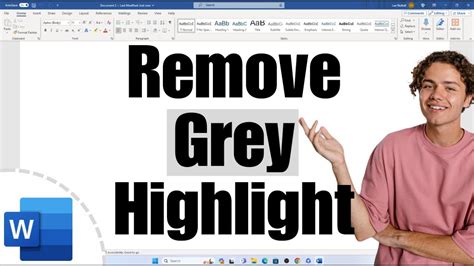 How To Remove Gray Highlight On Word