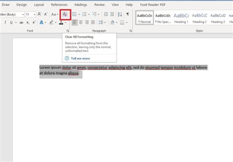 how to remove grey background from copied text in word