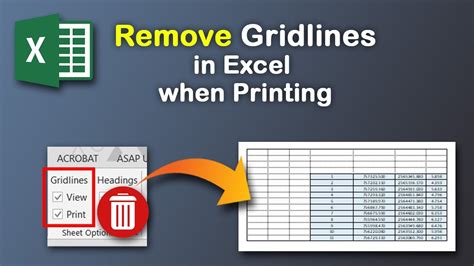 How To Remove Gridlines In Excel When Printing