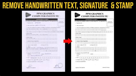 how to remove handwritten text from image photoshop