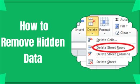 How To Remove Hidden Data In Excel
