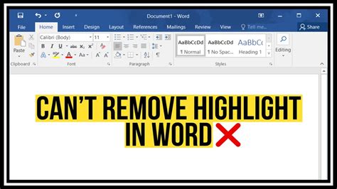 How To Remove Highlight Behind Text In Word
