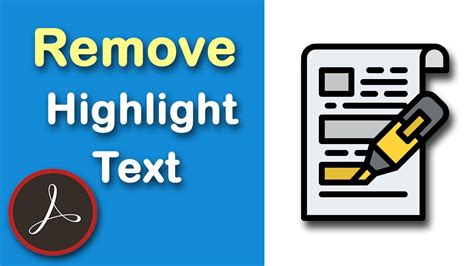 How To Remove Highlight In Adobe Dc