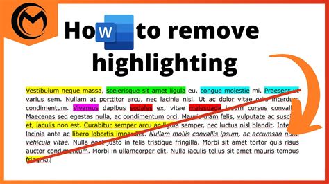 How To Remove Highlight Off Word