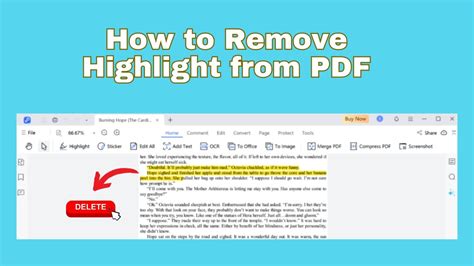 how to remove highlighting from pdf