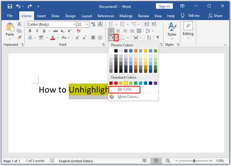 how to remove highlighting in word from copied text without