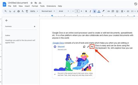 how to remove hyperlink in docs mobile