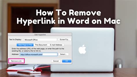how to remove hyperlink in word mac