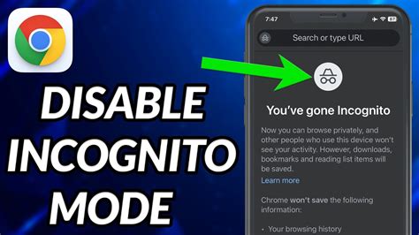 how to remove incognito mode on iphone google
